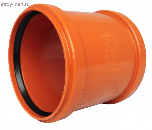 Муфта НПВХ коричневый ремонтн Дн 160 б/нап в комплекте - 027-1630 Муфта НПВХ коричневый ремонтн Дн 160 б/нап в комплекте - 027-1630