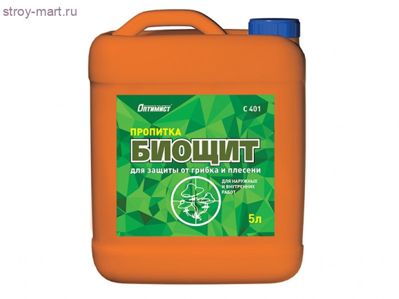 Биозащита «Биощит» для наруж./внутр. работ, морозстойкий 10л. / Оптимист - С-000018887