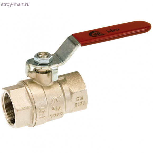 Кран шаровой латунь Idro 1505 Ду 40 ВР/ВР полный проход рычаг STC 1505 - 4606034045664 Кран шаровой латунь Idro 1505 Ду 40 ВР/ВР полный проход рычаг STC 1505 - 4606034045664