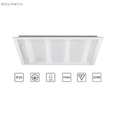 Светильник универсальный ДВО-0101-036-40/prisma 36Вт SMD/96, 3800 Лм (Люмсвет) - С-000118614 Светильник универсальный ДВО-0101-036-40/prisma 36Вт SMD/96, 3800 Лм (Люмсвет) - С-000118614