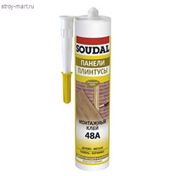 Клей для стеновых панелей «Soudal» 48А каучуковый 300мл, (15 ш/упак/) / 120407 - С-000082727 Клей для стеновых панелей «Soudal» 48А каучуковый 300мл, (15 ш/упак/) / 120407 - С-000082727