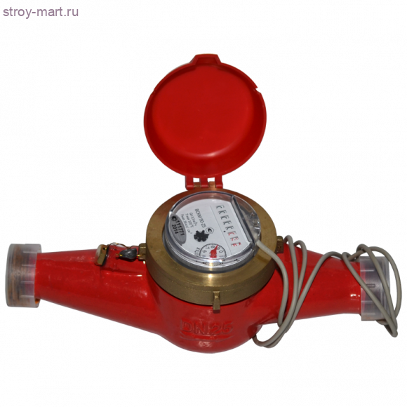 Счётчик х/в и г/в крыльчатый многоструйный импульсный ВСКМ 90 ДГ Атлант Ду 50 Ру10 120С резьба в комплекте ПК Прибор - 030-0292