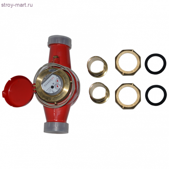 Счётчик х/в и г/в крыльчатый многоструйный импульсный ВСКМ 90 ДГ Атлант Ду 50 Ру10 120С резьба в комплекте ПК Прибор - 030-0292