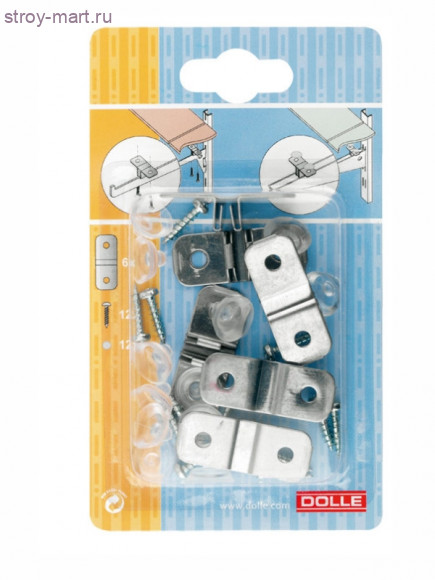 DUOFIX - уголок для фиксации полок двухсторонний (6шт.) DUOFIX - уголок для фиксации полок двухсторонний (6шт.)