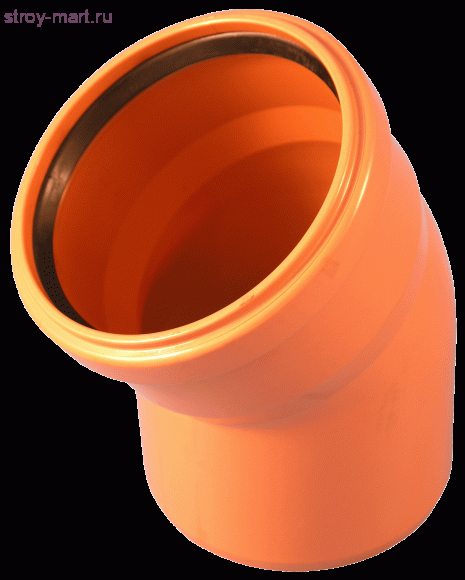 Отвод НПВХ коричневый Дн 160х45° б/нап в комплекте - 027-1661