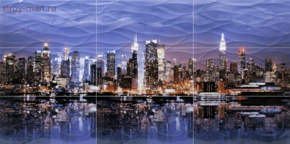 Нью-Йорк ПН108 Панно ( из 9 пл) 74,7х150 Нью-Йорк ПН108 Панно ( из 9 пл) 74,7х150