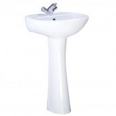 Умывальник Соната белый с пьедесталом 1 отверстие 2 величины б/комплекта Santeri - 4606034156513 Умывальник Соната белый с пьедесталом 1 отверстие 2 величины б/комплекта Santeri - 4606034156513