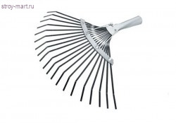 Грабли веерные 20 зубьев, без черенка, оксидированные, плоский зуб / Сибртех 61778 - С-000095323 Грабли веерные 20 зубьев, без черенка, оксидированные, плоский зуб / Сибртех 61778 - С-000095323