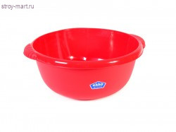 Таз 10 л, пластмассовый, красный, круглый. Эккопласт 2685 - С-000100806 Таз 10 л, пластмассовый, красный, круглый. Эккопласт 2685 - С-000100806