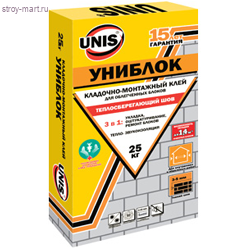 «Юнис Униблок» (Кладочно-монтажный клей), 25 кг (48 шт/под) - С-000034903 «Юнис Униблок» (Кладочно-монтажный клей), 25 кг (48 шт/под) - С-000034903