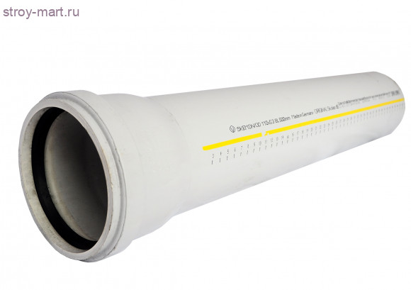 Труба PP-H Skolan б/растр Дн 150х5,3 L=3,0м в комплекте б/ш б/нап Ostendorf 337080