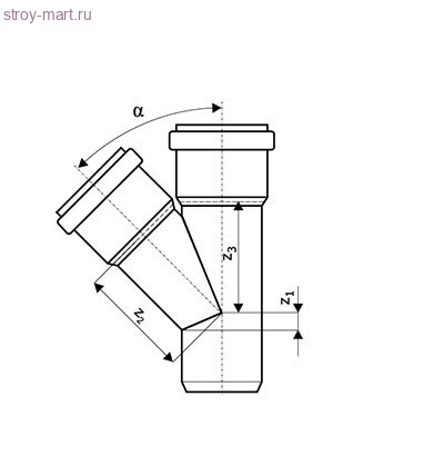 Тройник PP-H зел Дн 110х110х45 нап Ostendorf 772330 Тройник PP-H зел Дн 110х110х45 нап Ostendorf 772330