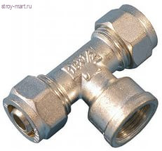 Тройник мп перех латунь/олово Дн26х1/2"х26 н/р - 027-0387 Тройник мп перех латунь/олово Дн26х1/2"х26 н/р - 027-0387