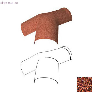 Тройной Y-образный конек 190 (уклон кровли от 30 до 45 град., пластик) Gerard (Spanish red 231) - С-000115720 Тройной Y-образный конек 190 (уклон кровли от 30 до 45 град., пластик) Gerard (Spanish red 231) - С-000115720