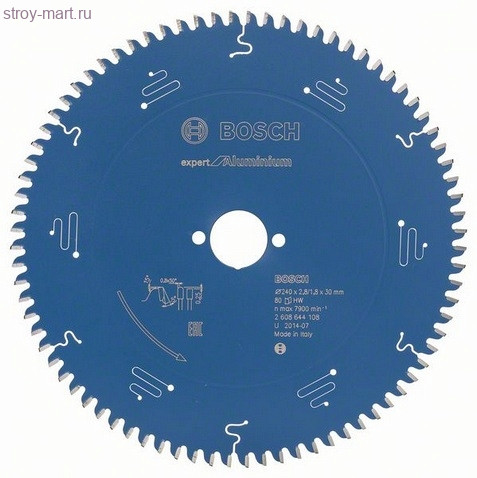 Цирк диск Expert for Aluminium 240x30x2.8/1.8x80T - 2608644108 Цирк диск Expert for Aluminium 240x30x2.8/1.8x80T - 2608644108