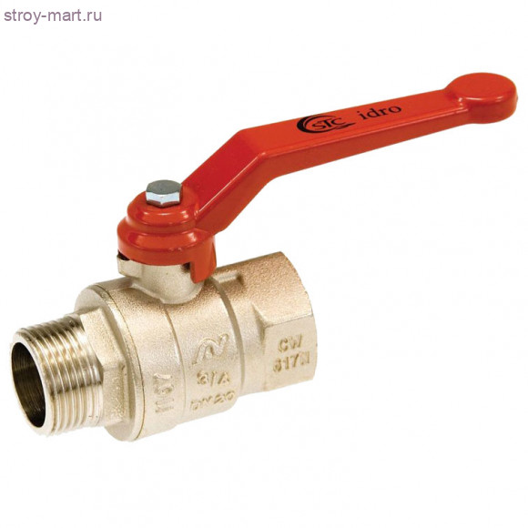 Кран шаровой латунь Idro 1503 Ду 20 ВР/НР полный проход рычаг STC 1503 - 4606034045848 Кран шаровой латунь Idro 1503 Ду 20 ВР/НР полный проход рычаг STC 1503 - 4606034045848