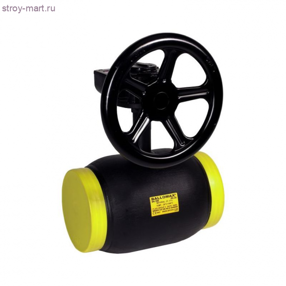 Кран шаровой сталь Ballomax КШТ 61.102 Ду 300 Ру25 под приварку с редуктором BROEN КШТ 61.102.300