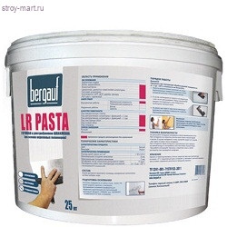 Шпатлёвка готовая финишная белая Bergauf LR Pasta (25 кг) 27 шт/под - С-000073434 Шпатлёвка готовая финишная белая Bergauf LR Pasta (25 кг) 27 шт/под - С-000073434