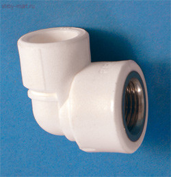 Угольник PP-R белый Дн 25x1/2 ВР Firat - 4606034005842 Угольник PP-R белый Дн 25x1/2 ВР Firat - 4606034005842