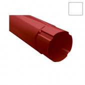 Grandline, Труба круглая соединительная, 100 мм, 1 м, RAL 9003 - С-000079003 Grandline, Труба круглая соединительная, 100 мм, 1 м, RAL 9003 - С-000079003