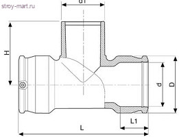 Тройник ПЭ SDR11 Дн 110 нап эл/св - 027-3419