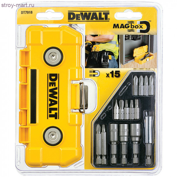 Набор 15шт,биты,Ph\Pz\T,50мм,торц.ключи 7\8\10мм,маг.держатель,MAGBox TORSION - DT 7918 Набор 15шт,биты,Ph\Pz\T,50мм,торц.ключи 7\8\10мм,маг.держатель,MAGBox TORSION - DT 7918