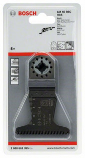 5 ПОГРУЖ ПИЛЬНОЕ ПОЛОТНО AIZ 65 BSC HCS HARD WOOD - 2608662355 5 ПОГРУЖ ПИЛЬНОЕ ПОЛОТНО AIZ 65 BSC HCS HARD WOOD - 2608662355