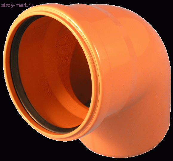 Отвод НПВХ коричневый Дн 160х67° б/нап в комплекте - 027-1662
