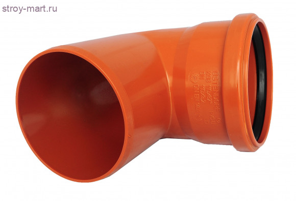 Отвод НПВХ коричневый Дн 160х67° б/нап в комплекте - 027-1662