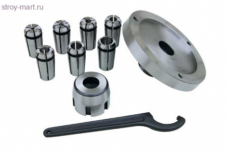 Цанговый патрон с цангами 4-16 мм для JET BD-8 Цанговый патрон с цангами 4-16 мм для JET BD-8