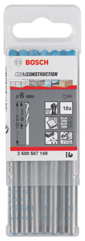 10 сверл CYL-9 MultiConstr 5x50x85 мм - 2608587147 10 сверл CYL-9 MultiConstr 5x50x85 мм - 2608587147