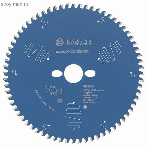 Цирк диск Expert for Aluminium 225x30x2.6/1.8x68T - 2608644118 Цирк диск Expert for Aluminium 225x30x2.6/1.8x68T - 2608644118