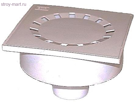 Трап вертикальный с сухим затвором PP Ду 110 (150х150) РосТурПласт 11381