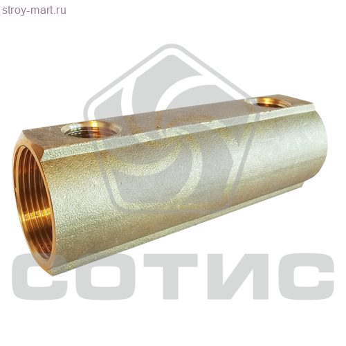 Коллекторы распределительные латунные серии СОТИС К100-3200 с межосевым расстоянием 100мм - К100-3202-15 НР Коллекторы распределительные латунные серии СОТИС К100-3200 с межосевым расстоянием 100мм - К100-3202-15 НР