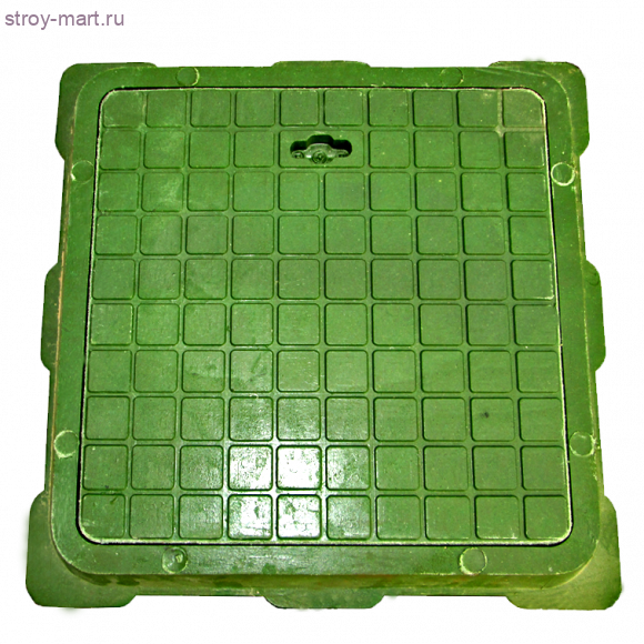 Люк полимер зелёный малый квадратный 460/358/53 15кН Ростов-Полимер - 004-0162 Люк полимер зелёный малый квадратный 460/358/53 15кН Ростов-Полимер - 004-0162