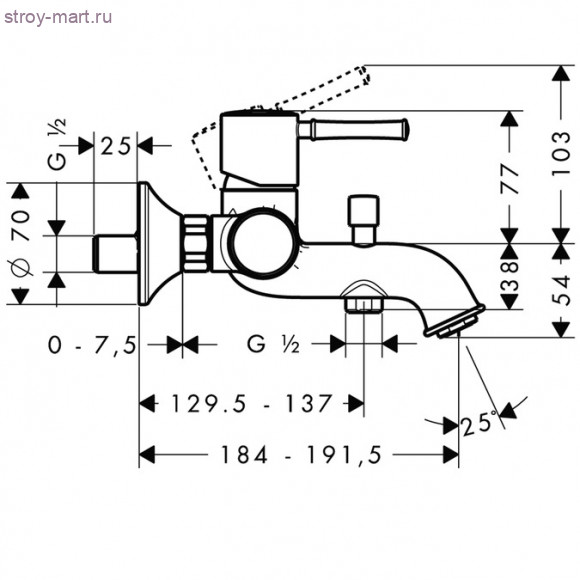 Смеситель для ванны, однорычажный, ?’ Talis Classic 14140000 Смеситель для ванны, однорычажный, ?’ Talis Classic 14140000