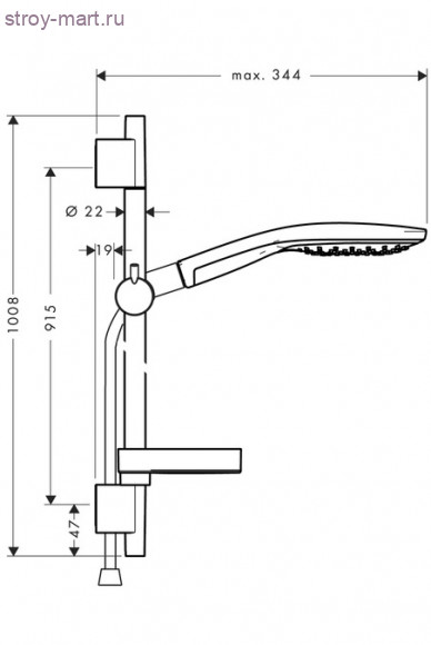 Душевой набор Raindance Select S 150 3 jet/ Unica'S Puro 0,90 м Raindance 27803400 Душевой набор Raindance Select S 150 3 jet/ Unica'S Puro 0,90 м Raindance 27803400