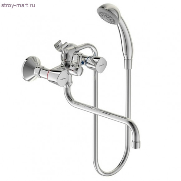 Смеситель двуручный для ванны Квадро/Quadro хром к/затвор труб поворот дл/излив L=250мм Vidima BA248AA Смеситель двуручный для ванны Квадро/Quadro хром к/затвор труб поворот дл/излив L=250мм Vidima BA248AA