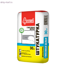 Гипсовая Белая штукатурка «Старатели» 30 кг (50 шт/под) - С-000014168 Гипсовая Белая штукатурка «Старатели» 30 кг (50 шт/под) - С-000014168