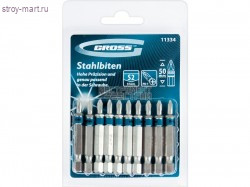 Биты Ph2x70мм, сталь S2 (10 шт/уп) Gross 11378 - С-000093512 Биты Ph2x70мм, сталь S2 (10 шт/уп) Gross 11378 - С-000093512