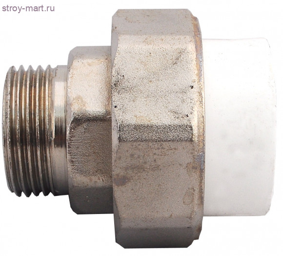 Муфта PP-R комбинированн разъемная белый Дн 25x3/4 НР Firat - 4606034005637 Муфта PP-R комбинированн разъемная белый Дн 25x3/4 НР Firat - 4606034005637