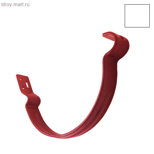 Grandline, Крюк желоба короткий, 70 мм, 150 мм, RAL 9003 - С-000079000 Grandline, Крюк желоба короткий, 70 мм, 150 мм, RAL 9003 - С-000079000