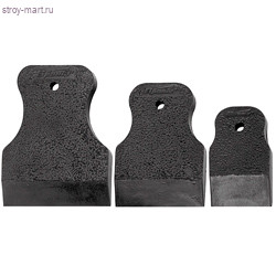 Набор шпателей «Dekort» 40, 60, 80 мм, чёрная резина / TL25802C - С-000095509