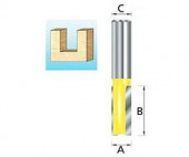 Фреза пазовая твердосплавная,2лезвия, хв-8мм, ф12мм, длина-20мм - D-10291 Фреза пазовая твердосплавная,2лезвия, хв-8мм, ф12мм, длина-20мм - D-10291