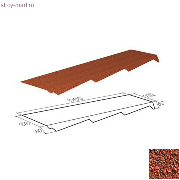 Примыкание резное (правое) Gerard (Spanish red 231), L=1,2м - С-000115716 Примыкание резное (правое) Gerard (Spanish red 231), L=1,2м - С-000115716