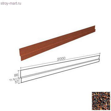 Примыкание к стене Gerard (Chestnut 121), L=2м - С-000113679 Примыкание к стене Gerard (Chestnut 121), L=2м - С-000113679