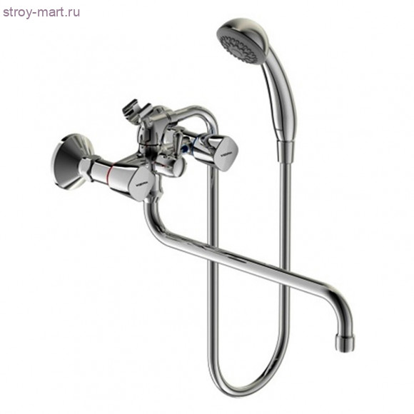 Смеситель двуручный для ванны Квадро/Quadro хром к/затвор труб поворот дл/излив L=320мм Vidima BA249AA Смеситель двуручный для ванны Квадро/Quadro хром к/затвор труб поворот дл/излив L=320мм Vidima BA249AA