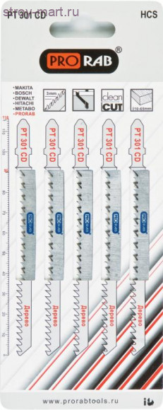 Пильные полотна по дереву Prorab PT 301 CD