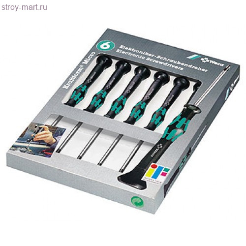 2052/6 Набор отверток с шаровидным наконечником для электроники 118156 - WE-118156