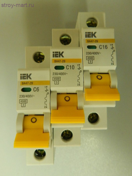 Выключатель автоматический ВА47-29 1Р 25А 4.5кА х-ка С - 043-0627 Выключатель автоматический ВА47-29 1Р 25А 4.5кА х-ка С - 043-0627